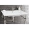 Fauceture Continental 31"x22" Ceramic Vanity Top W/ Integrated Basin 3H, White LBT31227W34 - alternate 4